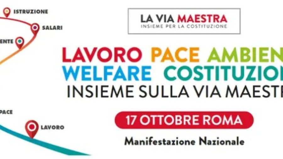 Sindacati e associazioni lanciano la manifestazione 'La Via Maestra' a Roma